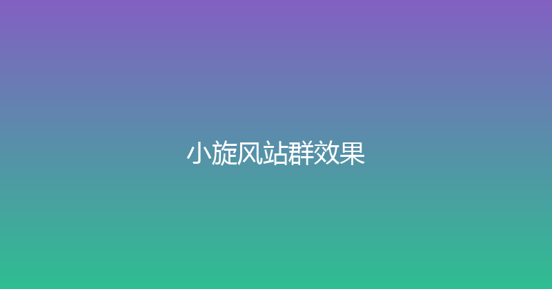 小旋风站群效果 封面图