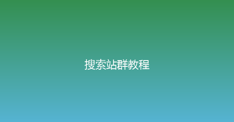 搜索站群教程 封面图
