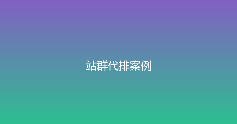 站群代排案例 封面图