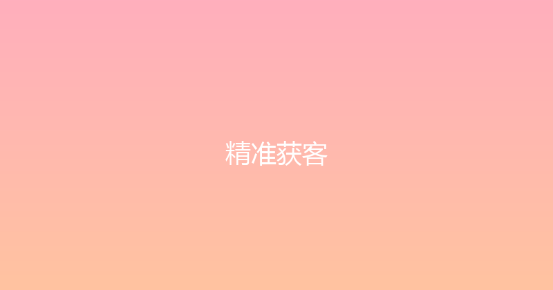 精准获客 封面图