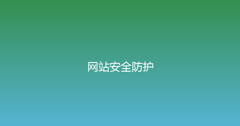 网站安全防护 封面图