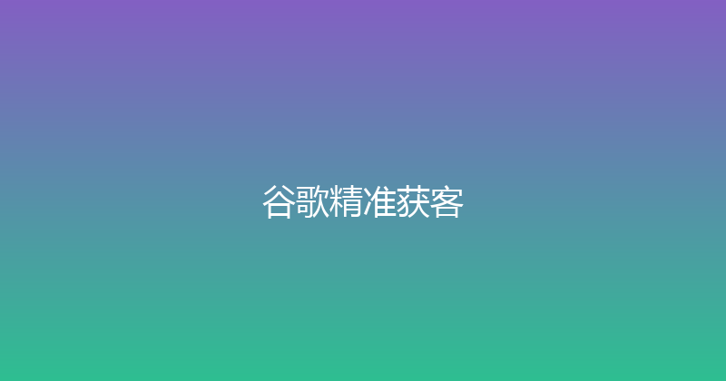 谷歌精准获客 封面图
