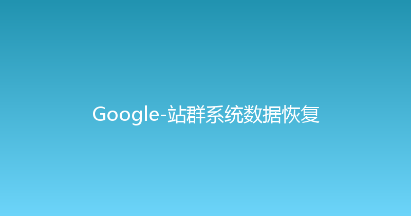 Google-站群系统数据恢复 封面图