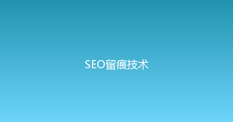SEO留痕技术 封面图